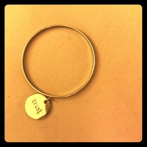 Costume Gold Bracelet w.  “Trust” Pendant